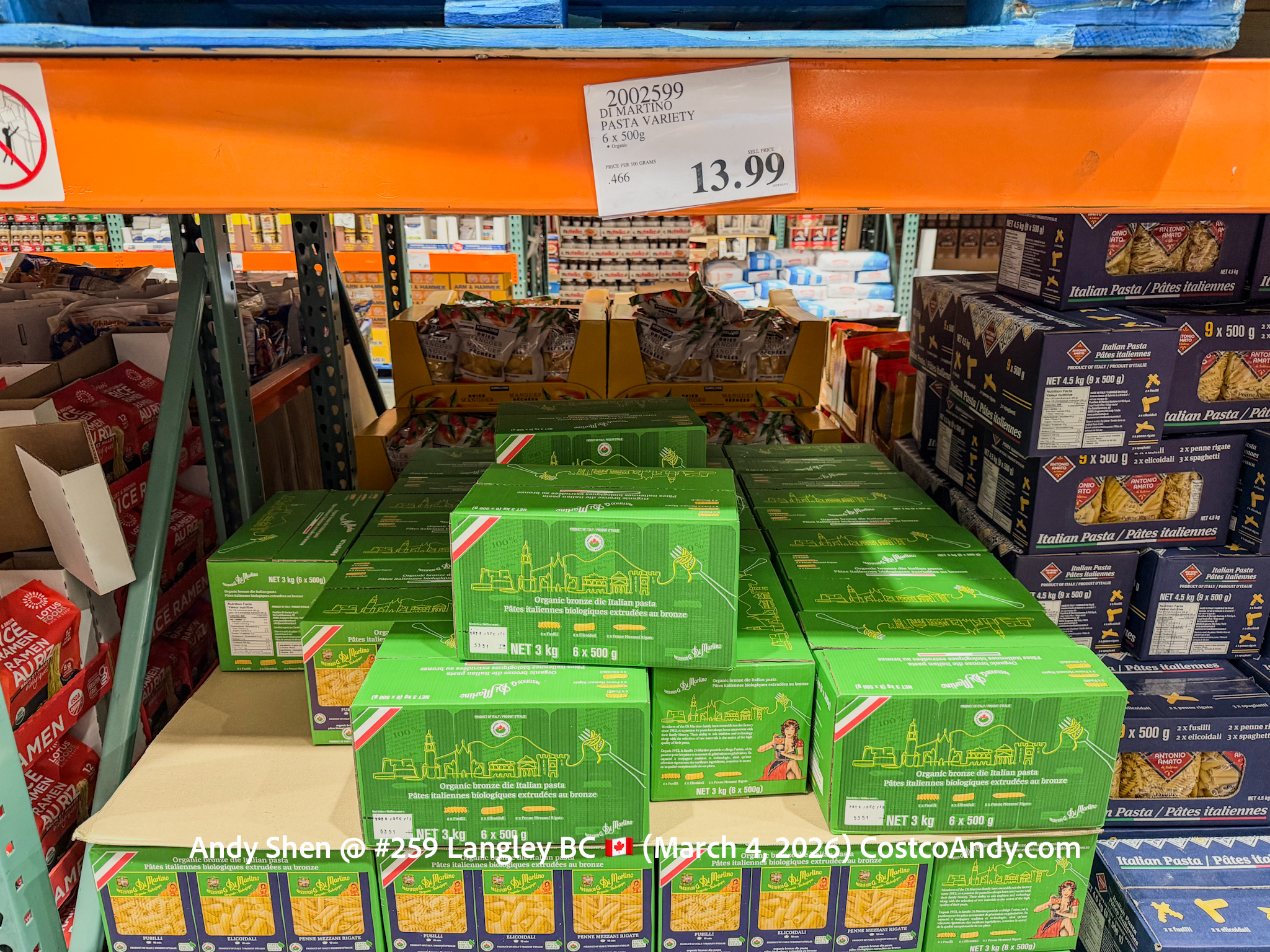 DI MARTINO PASTA VARIETY 6 X 500G – Costco Andy