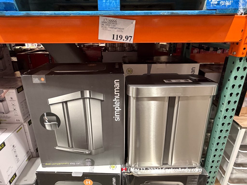 SIMPLEHUMAN 58L STEP CAN DUAL COMPARTMENT