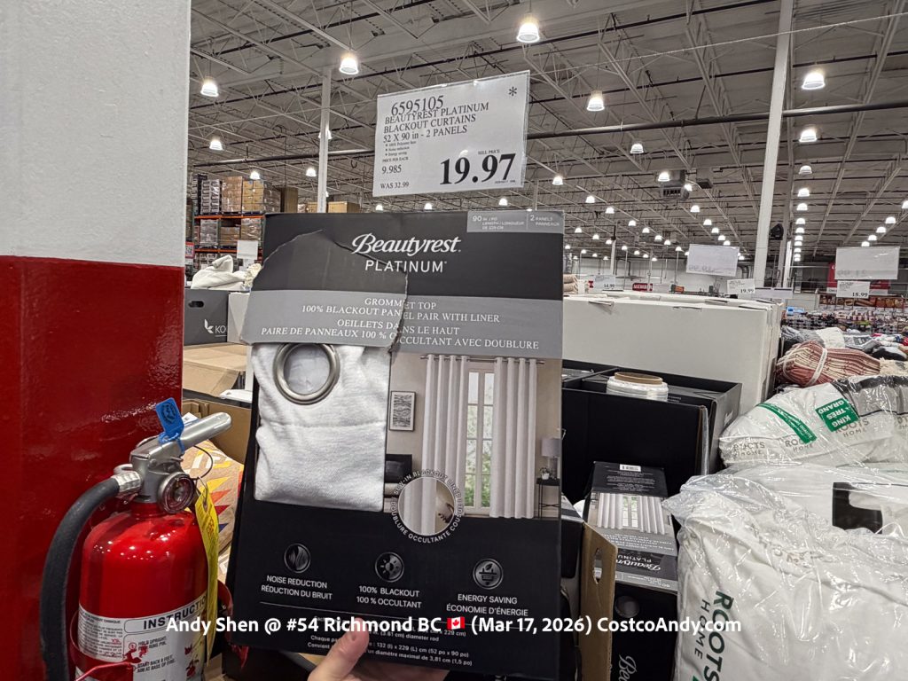 BEAUTYREST PLATINUM BLACKOUT CURTAINS 52 X 90 in – 2 PANELS