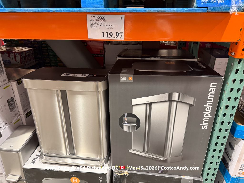 SIMPLEHUMAN 58L STEP CAN DUAL COMPARTMENT