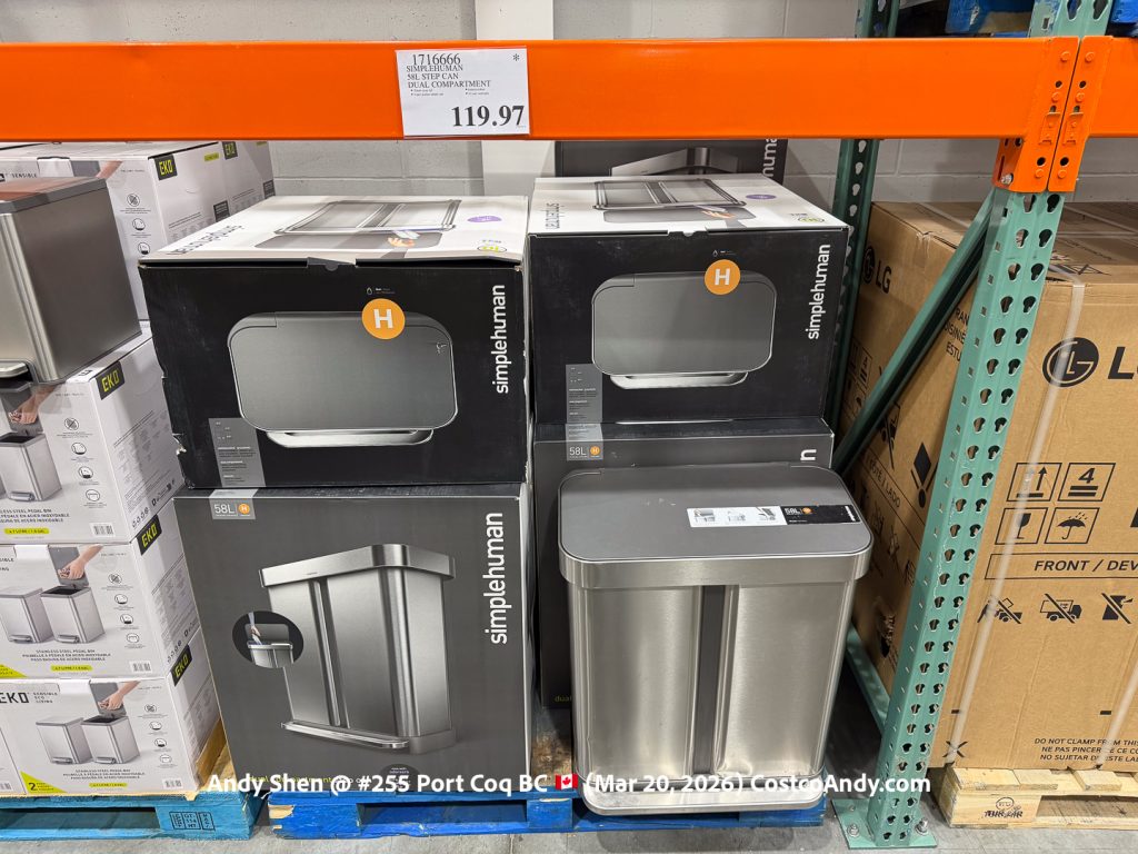 SIMPLEHUMAN 58L STEP CAN DUAL COMPARTMENT