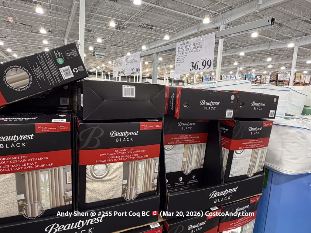 BEAUTYREST BLACK BLACKOUT CURTAINS 52 X 90 IN – 2 PANELS