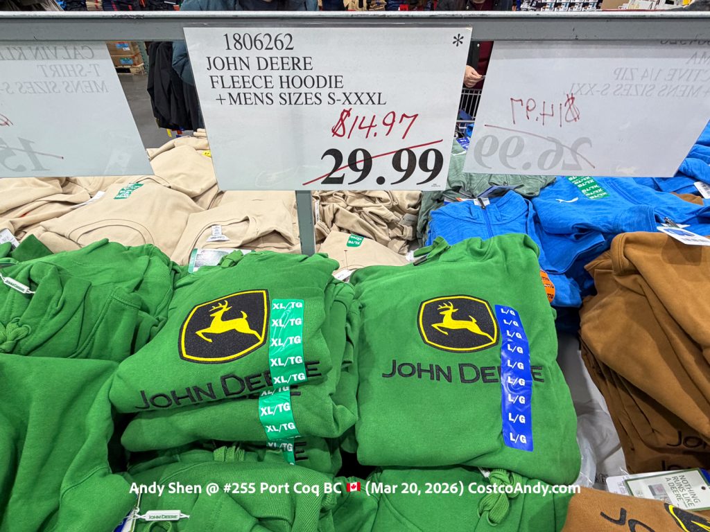 JOHN DEERE FLEECE HOODIE MENS SIZES S-XXXL