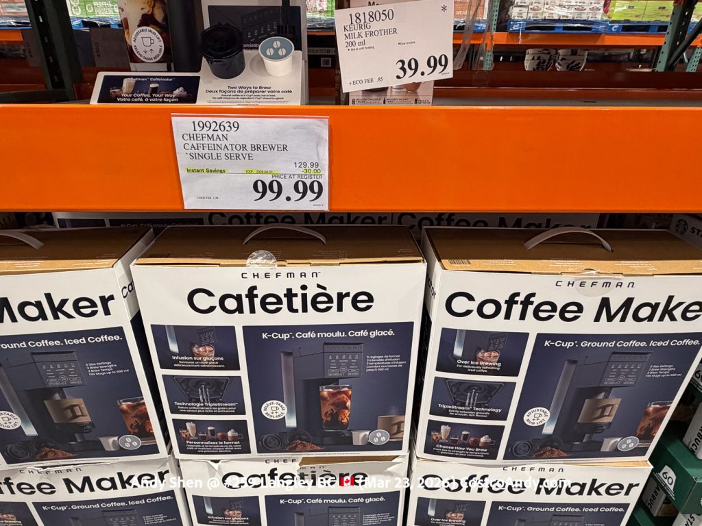 CHEFMAN CAFFEINATOR BREWER SINGLE SERVE