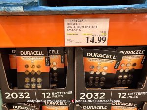 DURACELL 2032 LITHIUM BATTERY PACK OF 12