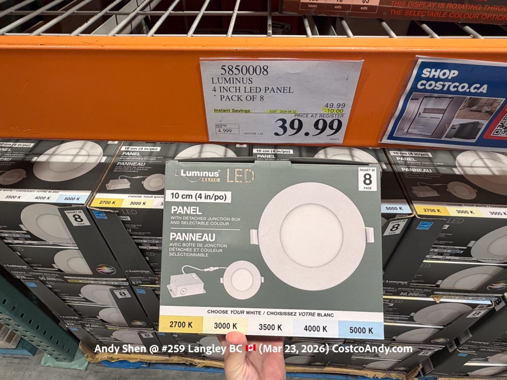 LUMINUS 4 INCH LED PANEL PACK OF 8