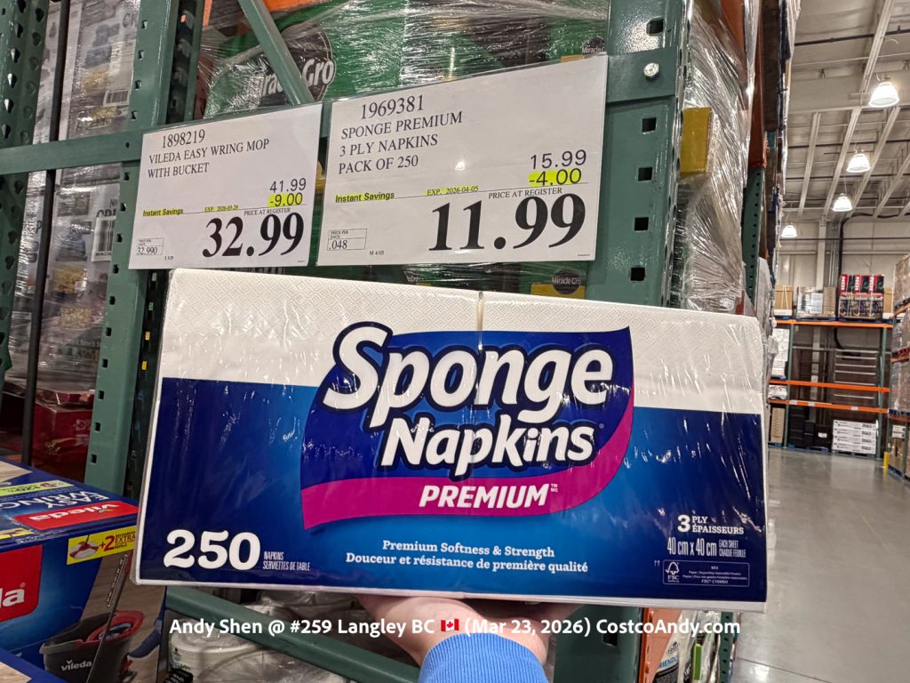 SPONGE PREMIUM 3 PLY NAPKINS PACK OF 250