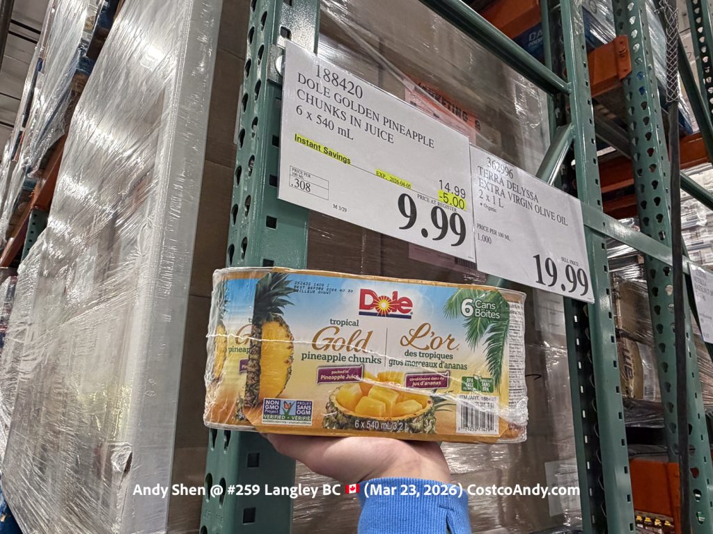 DOLE GOLDEN PINEAPPLE CHUNKS IN JUICE 6 x 540 mL