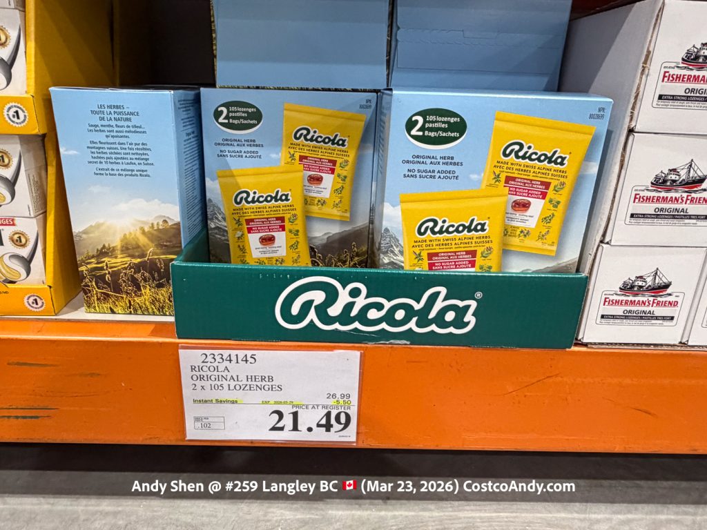 RICOLA ORIGINAL HERB 2 X 105 LOZENGES