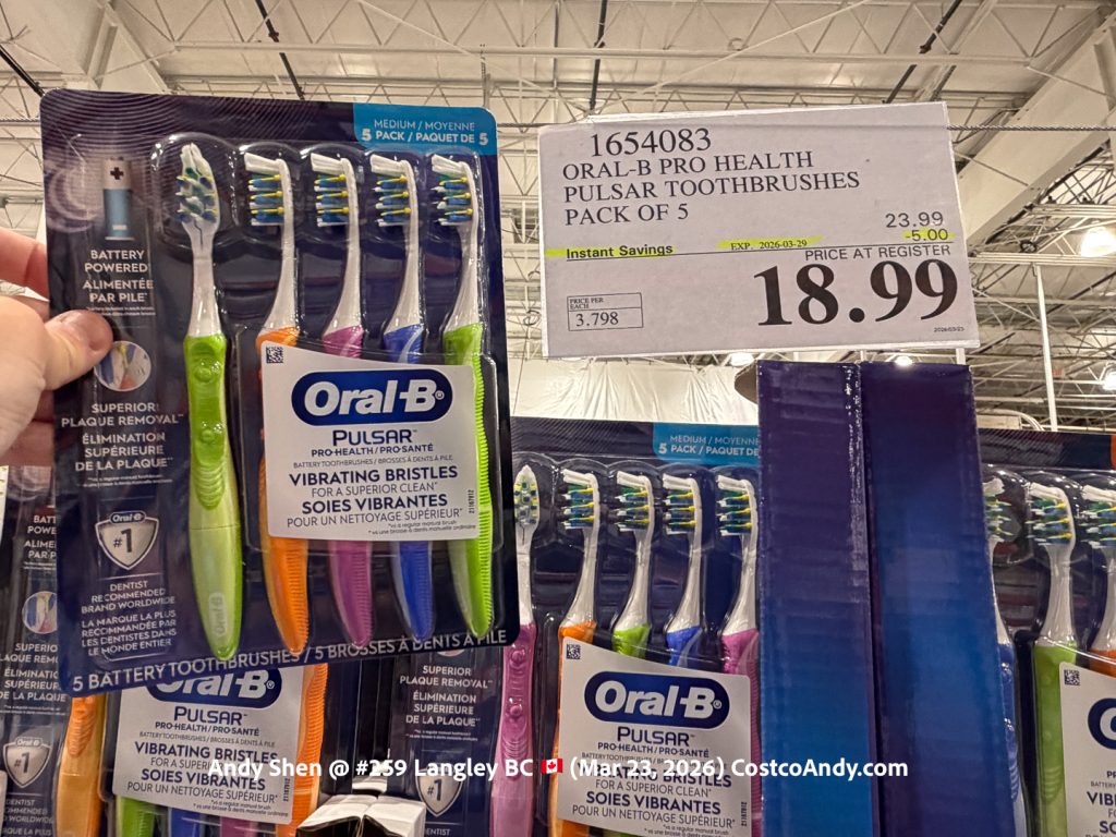 ORAL-B PRO HEALTH PULSAR TOOTHBRUSHES PACK OF 5
