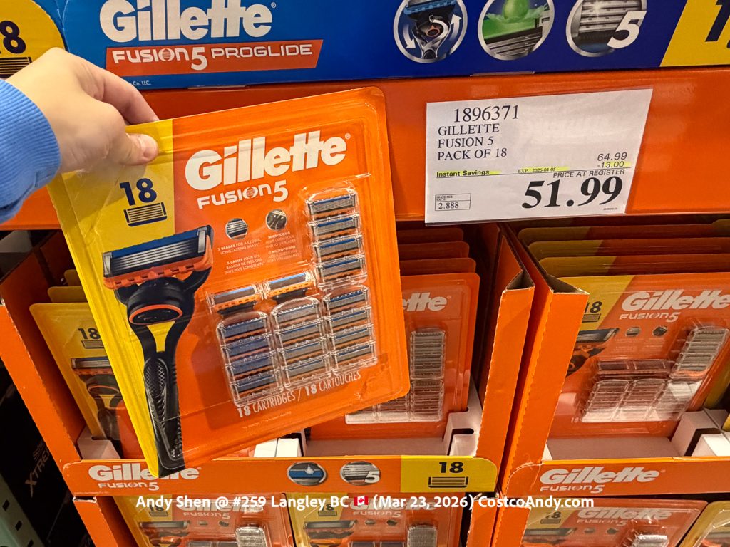GILLETTE FUSION 5 PACK OF 18