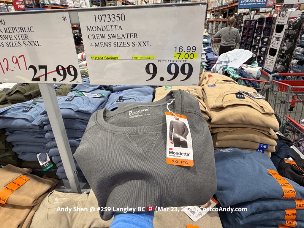 MONDETTA CREW SWEATER +MENS SIZES S-XXL