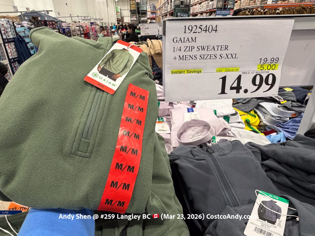 GAIAM 1/4 ZIP SWEATER + MENS SIZES S-XXL