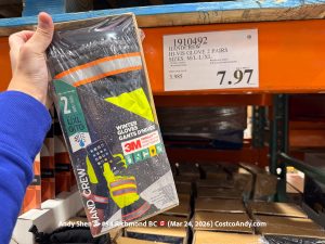 HANDCREW HI-VIS GLOVE 2 PAIRS SIZES: M/L-L/XL