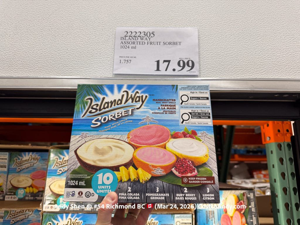 ISLAND WAY ASSORTED FRUIT SORBET 1024 ML