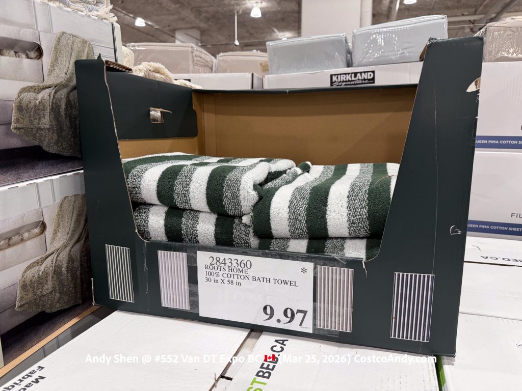 ROOTS HOME 100% COTTON BATH TOWEL 30IN X 58IN