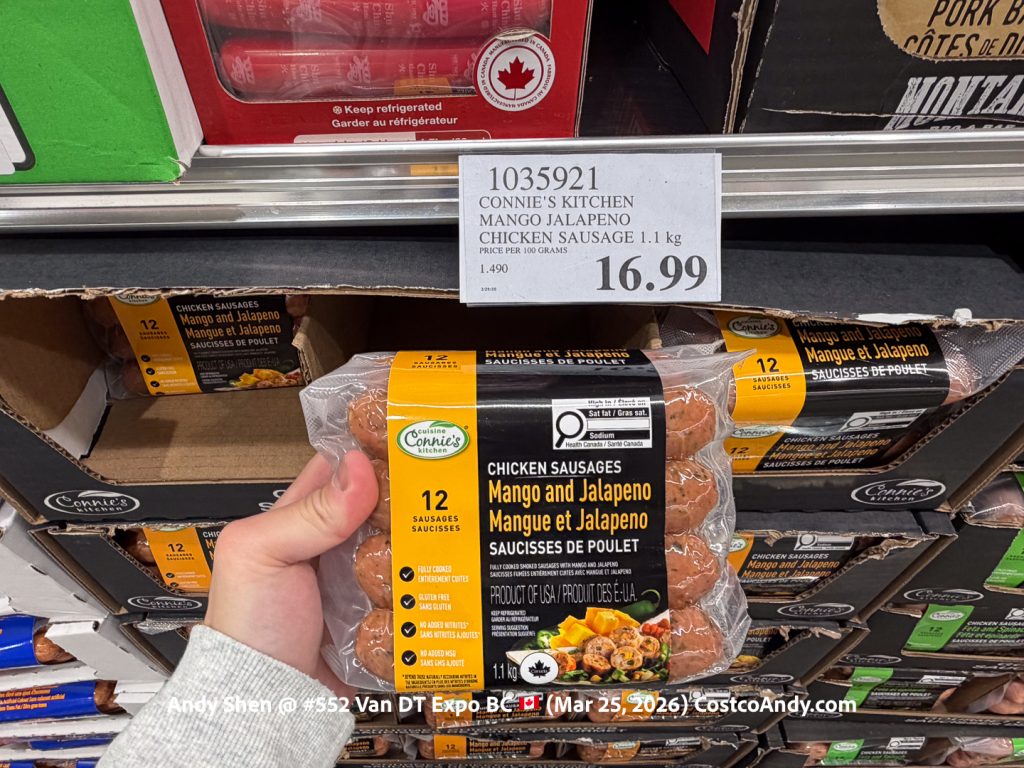 CONNIE’S KITCHEN MANGO JALAPEÑO CHICKEN SAUSAGE 1.1KG