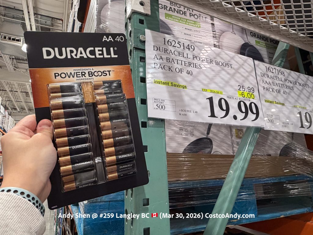 DURACELL POWER BOOST AA BATTERIES PACK OF 40