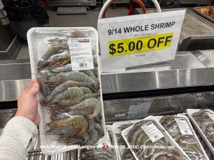 9/14 WHOLE FARMED SHRIMP (PER KG)