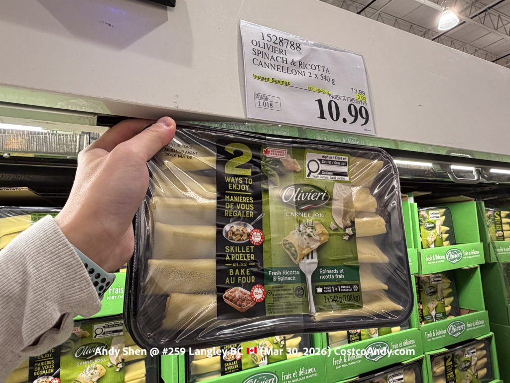 OLIVIERI SPINACH & RICOTTA CANNELLONI 2 x 540 G