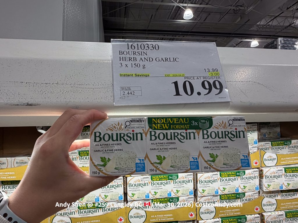 BOURSIN HERB AND GARLIC 3 X 150G