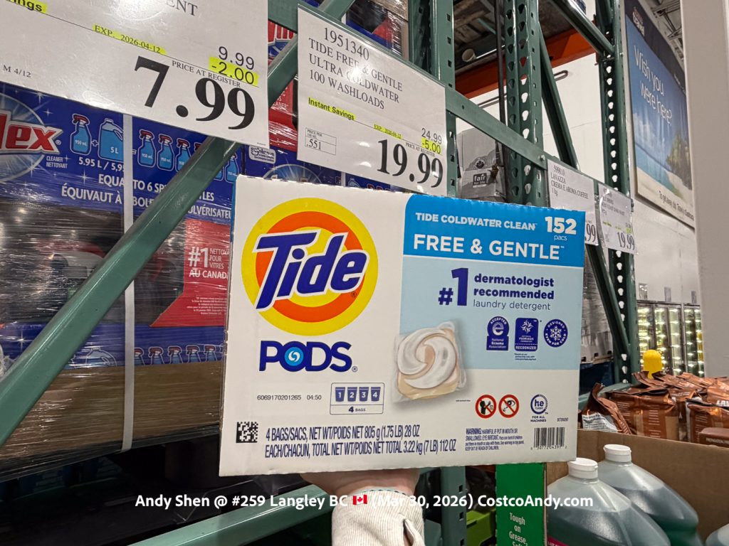 TIDE FRESH & GENTLE ULTRA COLDWATER 100 WASHLOADS