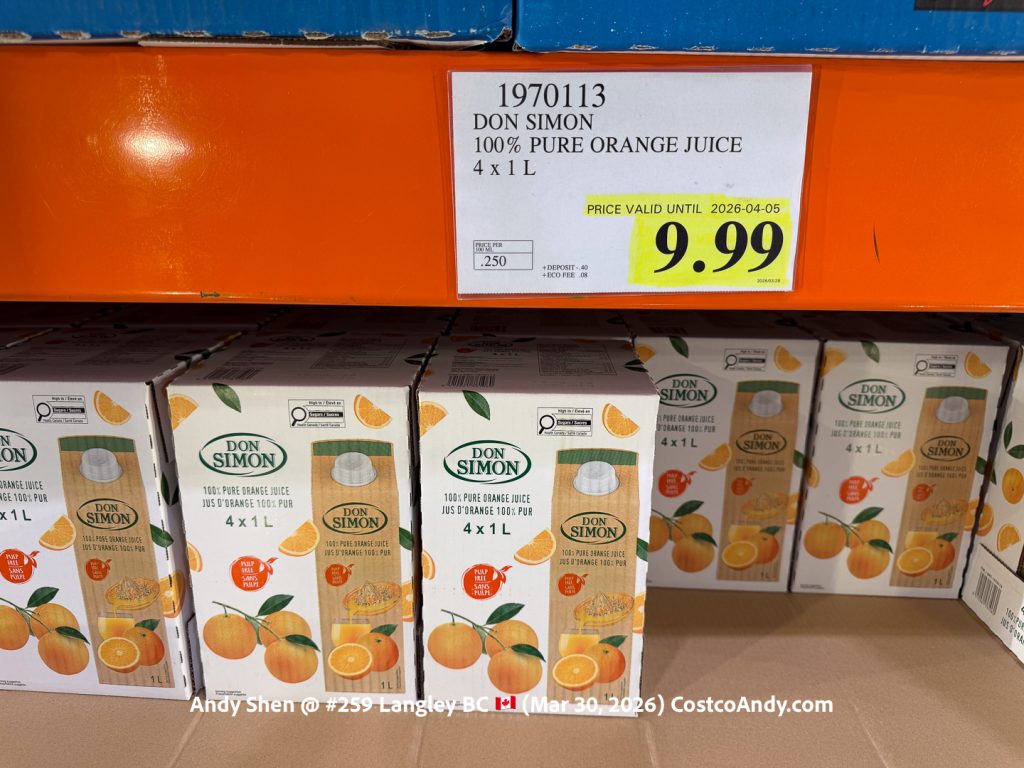 DON SIMON 100% PURE ORANGE JUICE 4 x 1 L