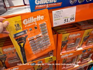 GILLETTE FUSION 5 PACK OF 18
