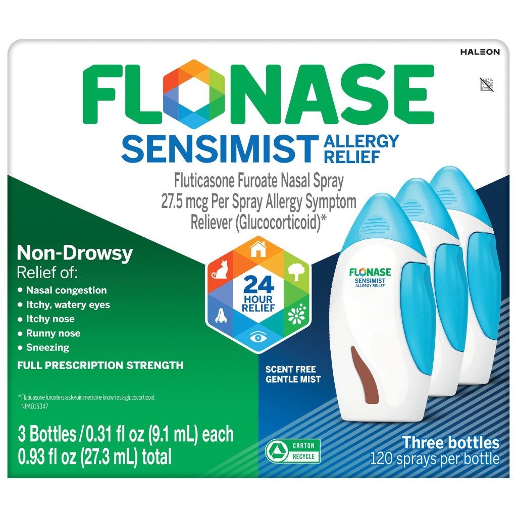 FLONASE SENSIMIST ALLERGY RELIEF 3 X 120 METERED SPRAYS
