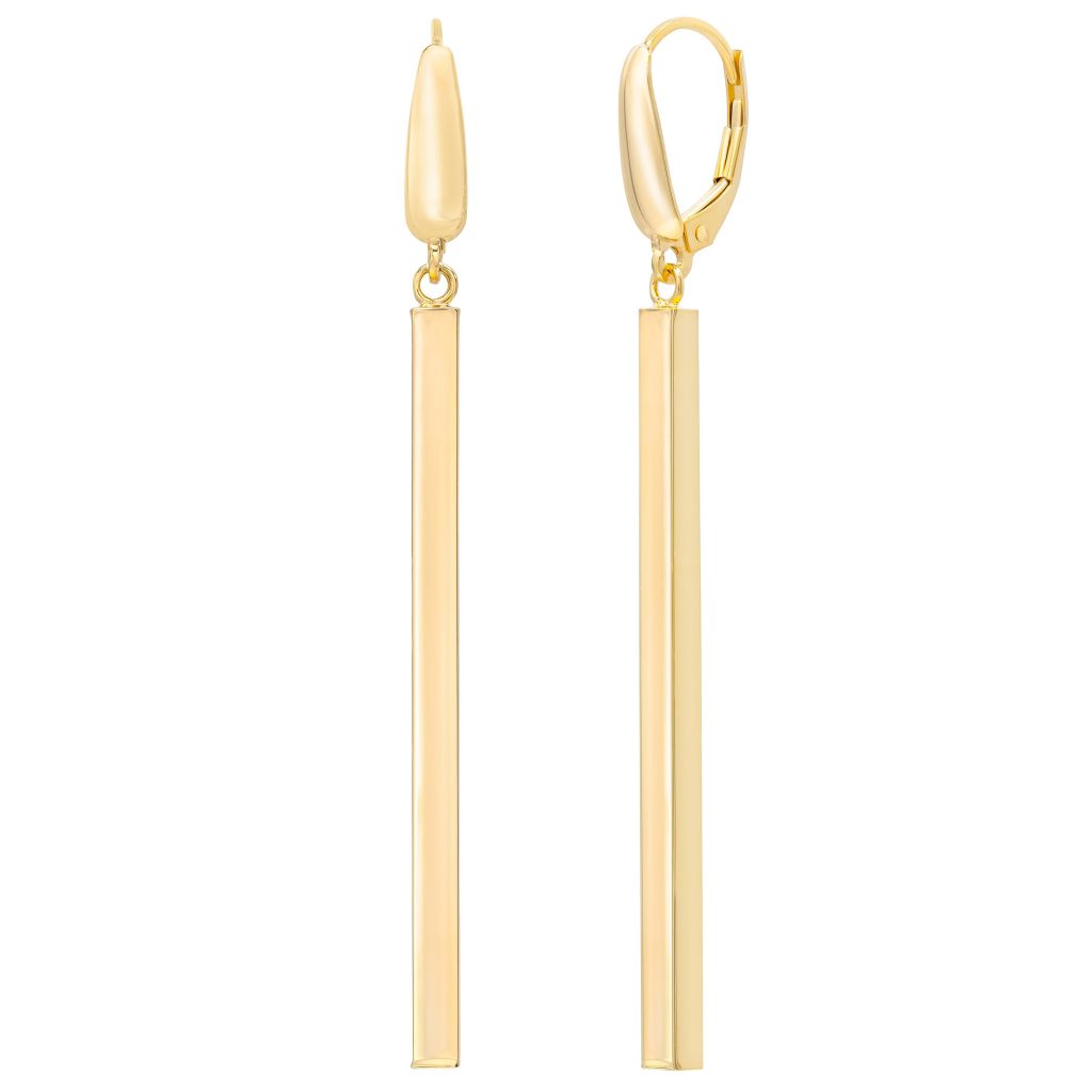 14KT YELLOW GOLD DANGLE EARRINGS MADE IN ITALY