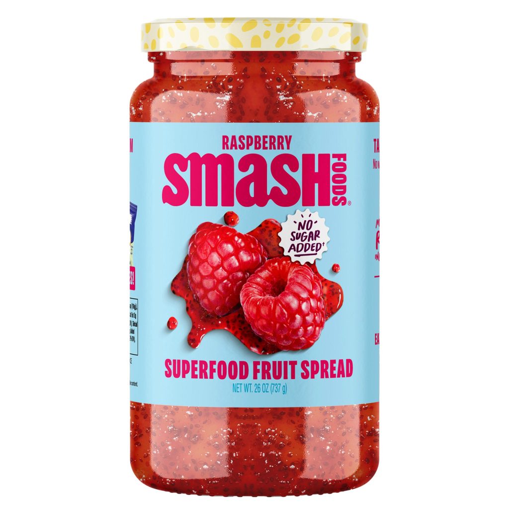SMASH FOODS RASPBERRY SUPERFOOD FRUIT SPREAD 26 OZ