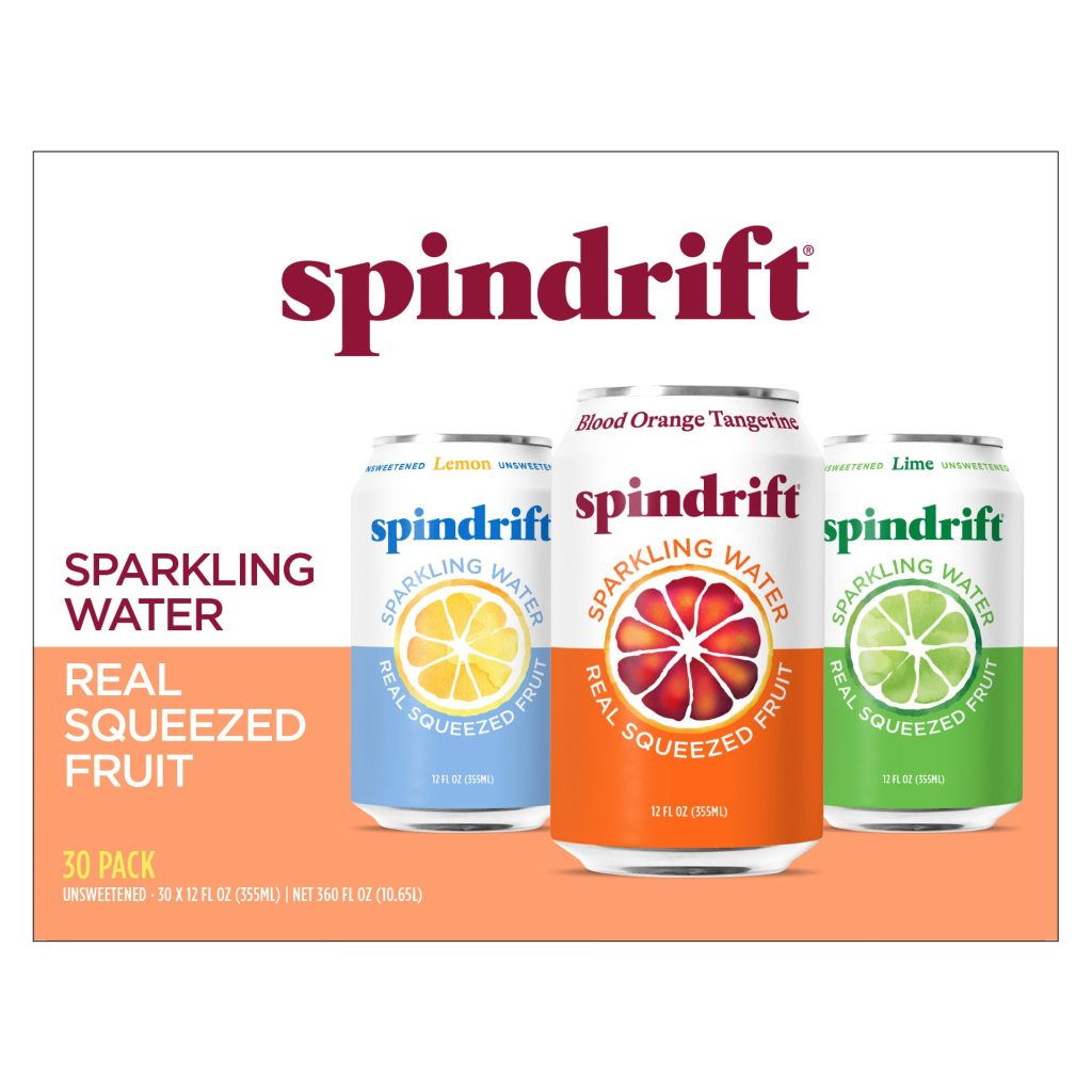 SPINDRIFT SPARKLING WATER 30/12OZ