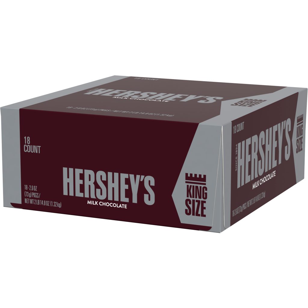HERSHEY’S MILK CHOCOLATE KING 18 CT/2.6 OZ