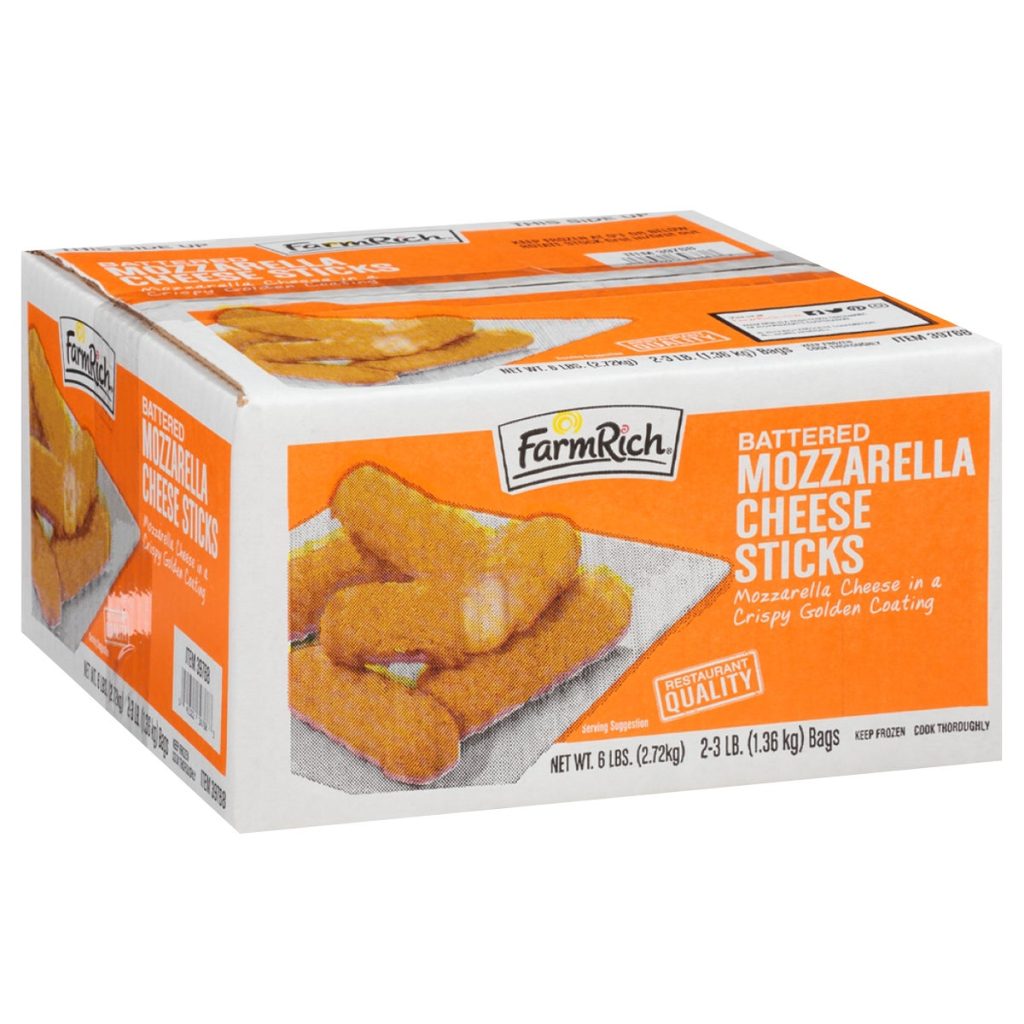 FARM RICH BATTERED MOZZARELLA STICKS 2/3 LBS