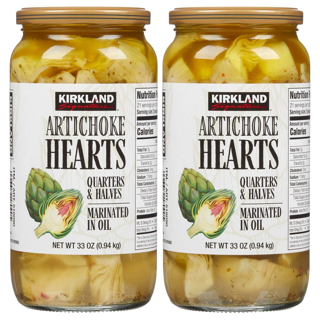 KIRKLAND SIGNATURE ARTICHOKE HEARTS 2/33 OZ