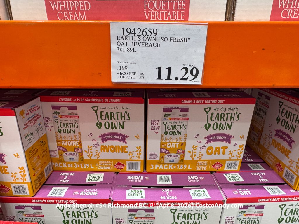 EARTH’S OWN “SO FRESH” OAT BEVERAGE ORIGINAL